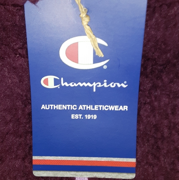 Champion Cropped Pullover Quarter Zip Sweatshirt, Purple, Women's Size XL - Picture 5 of 5